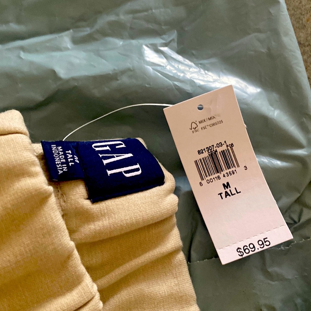 Gap Cloudlight Straight Leg Sweatpants - Dried Moss - Medium Tall NWT never worn